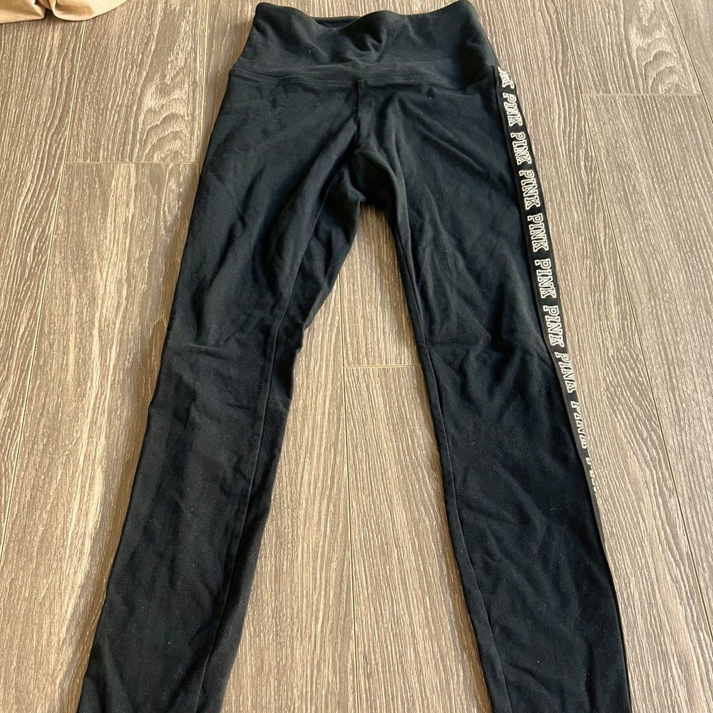 Victoria Secret Pink black yoga leggings